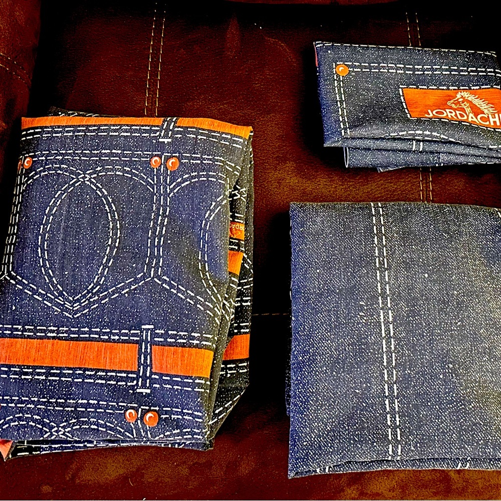 TWIN SHEET SET DENIM JEANS PATTERN TEENS COLLEGE